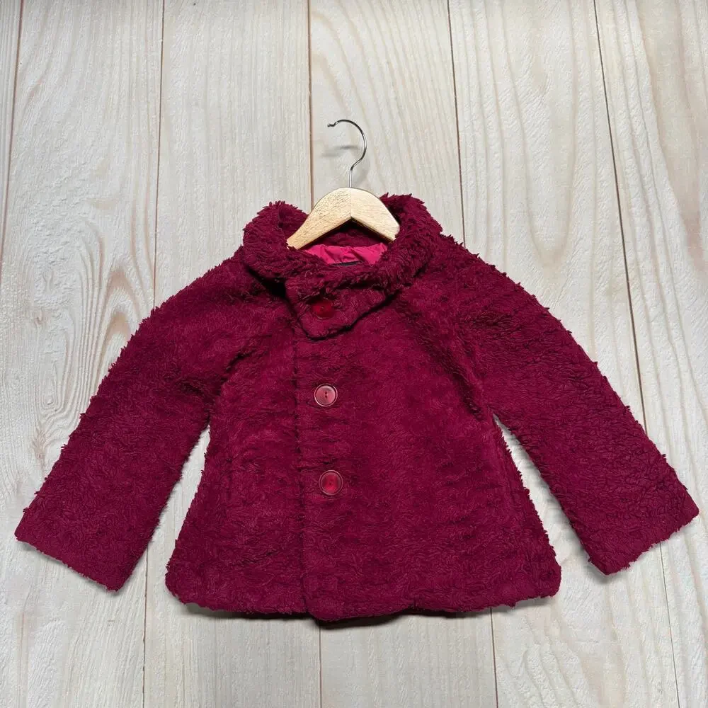 Patagonia Kids Girls Pelage Size XS 5-6 Faux Fur Fleece Jacket Magenta